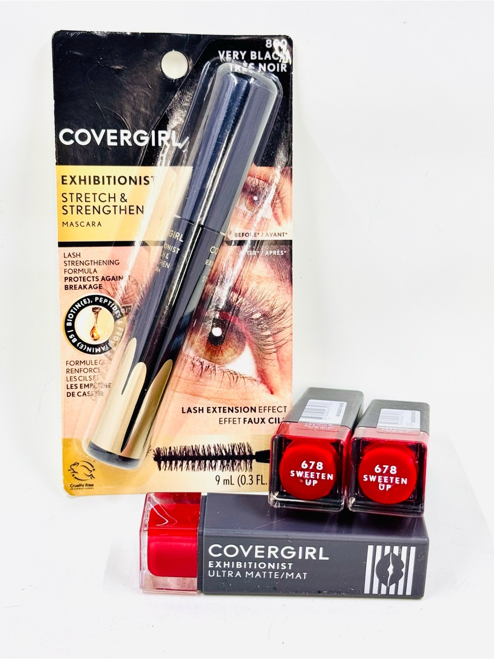 COVERGIRL Black Mascara & Ultra Matte Lipstick Bundle 678 Sweeten Up X 3